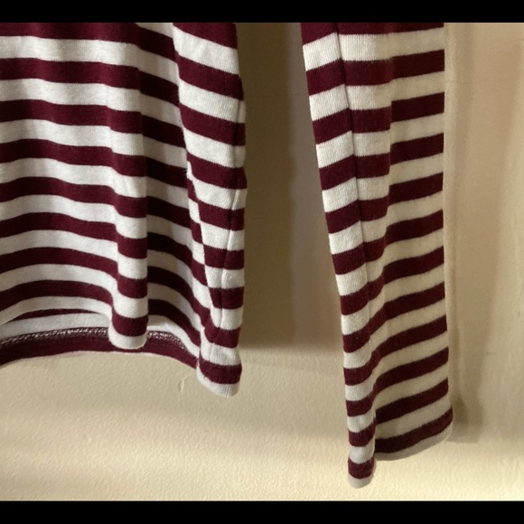 Burgundy Striped Lucky Brand Turtleneck - Picture 3 of 7